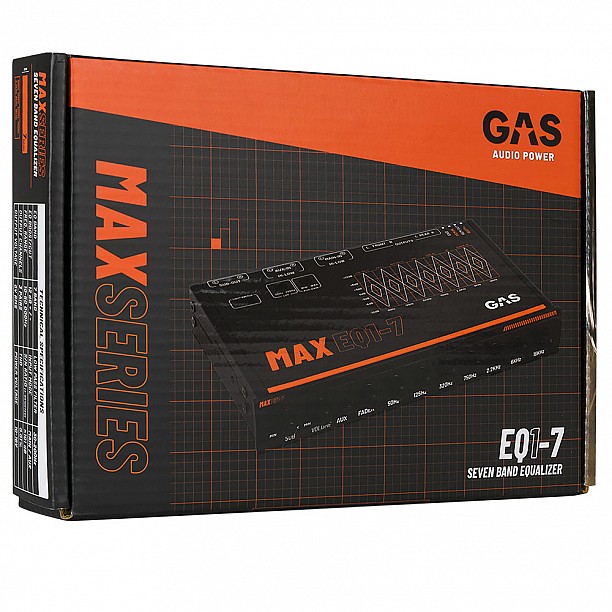 GAS MAX ½DIN 7-band EQ, 6V Pre-Outs