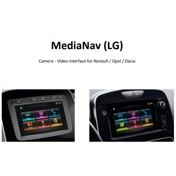 Camera Video interface met LG MediaNav Div. modellen Dacia - Renault