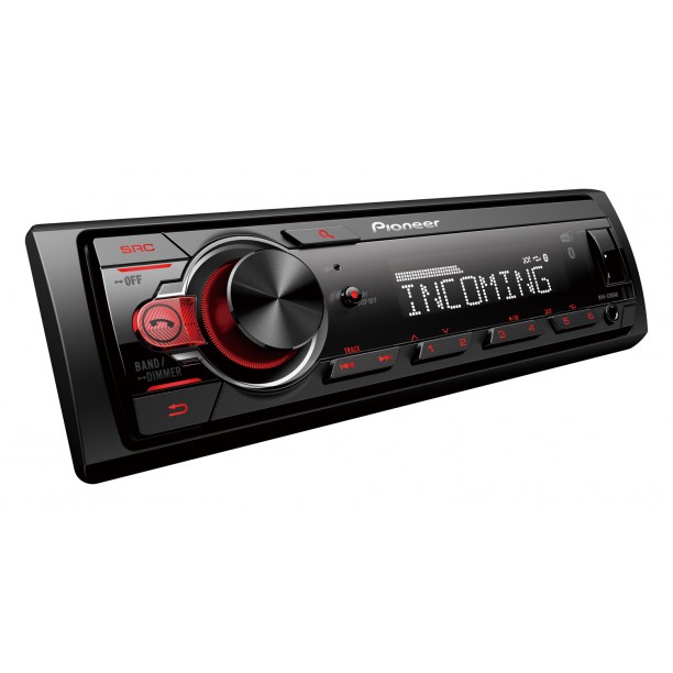 Pioneer MVH-330DAB Receiver 1DIN USB/BT/DAB+ rood