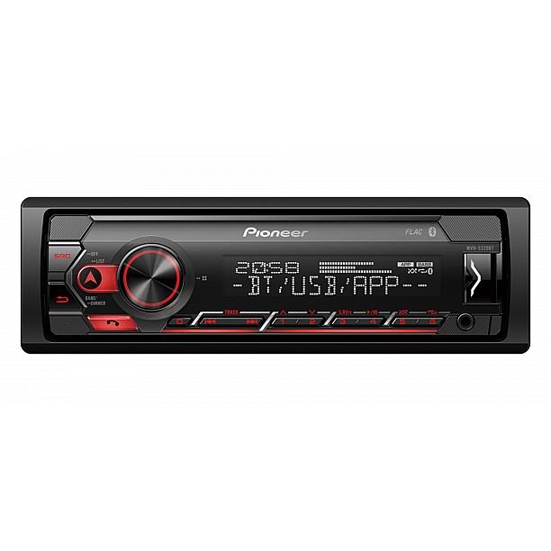 Pioneer MVH-320 1DIN USB/BT/+ rood