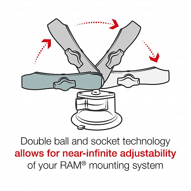 RAM® X-Grip® middelgroot telefoonhouder met RAM® Twist-Lock™ Zuignap