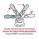 RAM® X-Grip® middelgroot telefoonhouder met RAM® Twist-Lock™ Zuignap