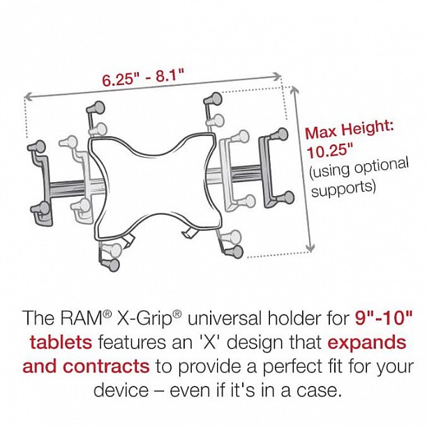 RAM® X-Grip® with RAM® Pod™ I Vehicle Mount for 9 RAM® X-Grip® with RAM® Pod™ I Vehicle Mount for 9