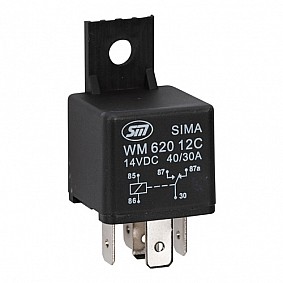 Miniatuur relais met isolatie beugel 1A bedrading standaard coll 12V, 40/30A