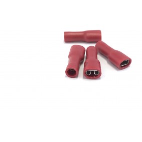 Kabelverbinder geïsoleerd Female Rood 4.8 mm / 0.5 - 1.5 mm² / A: 4.8mm - B: 0.8mm (100 stuks)