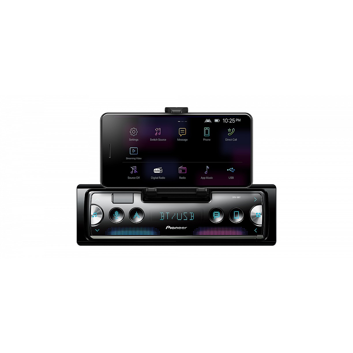 Pioneer SPH-10BT 1-DIN Radio met Bluetooth en USB | Audio4cars