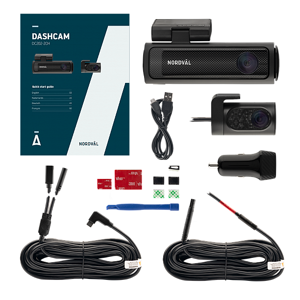 Nordväl DC202 2CH Dashcam 4K + GPS + Wi-Fi 128GB Nordväl DC202 2CH Dashcam 4K + GPS + Wi-Fi 128GB