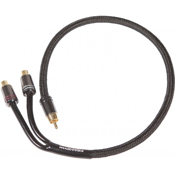 AUDIO SYSTEM HIGH-END 300 mm RCA kabel Y-RCA cable (1x connector M and 2x connector F)