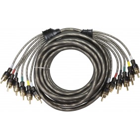 AUDIO SYSTEM HIGH-PERFORMANCE RCA-KABEL 5000mm 6-voudig OFC cinch-kabel