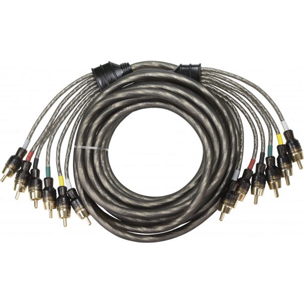 AUDIO SYSTEM HIGH-PERFORMANCE RCA-KABEL 5000mm 6-voudig OFC cinch-kabel