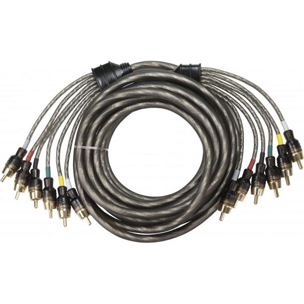 AUDIO SYSTEM HIGH-PERFORMANCE RCA-KABEL 5000mm 6-voudig OFC cinch-kabel AUDIO SYSTEM HIGH-PERFORMANCE RCA-KABEL 5000mm 6-voudig OFC cinch-kabel