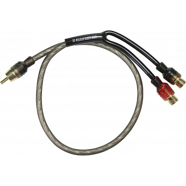 AUDIO-SYSTEM RCA-kabel HIGH-Performance 500mm OFC Y-RCA-kabel (1x plug M en 2x plug F)
