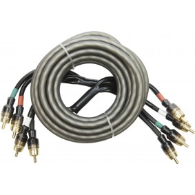AUDIO SYSTEM HIGH-PERFORMANCE RCA-KABEL 5000mm 4-weg OFC cinch-kabel