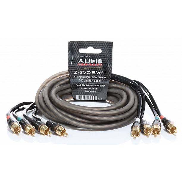 AUDIO SYSTEM HIGH-PERFORMANCE RCA-KABEL 5000mm 4-weg OFC cinch-kabel AUDIO SYSTEM HIGH-PERFORMANCE RCA-KABEL 5000mm 4-weg OFC cinch-kabel