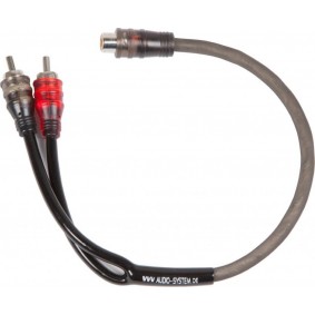 AUDIO-SYSTEM RCA-kabel HIGH-Performance 500mm OFC Y-RCA-kabel (1x plug M en 2x plug F)