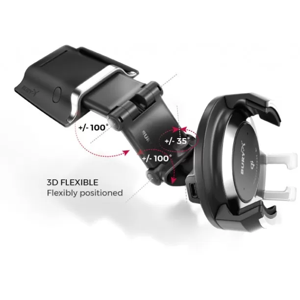 THB Powerkit Qi universele houder met draadloze oplader en usb aansluiting