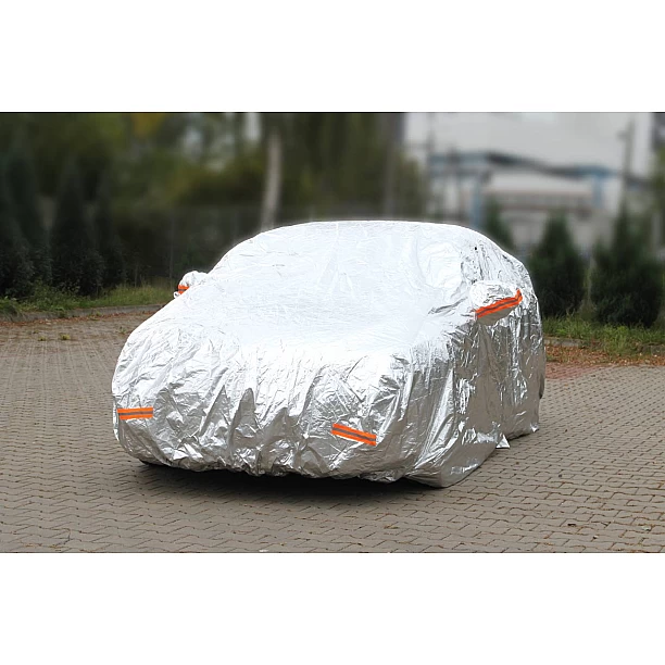 Autohoes met ritssluiting, reflecterend, 120gr + katoen, Zilver, maat: SUV/VAN L