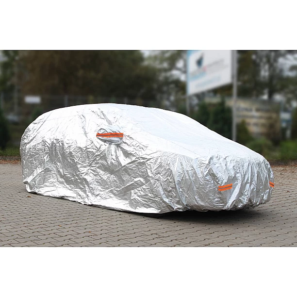 Autohoes met ritssluiting, reflecterend, 120gr + katoen, Zilver, maat: SUV/VAN L