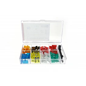 ATO steek zekering assortiment, 80 stuks met trekker