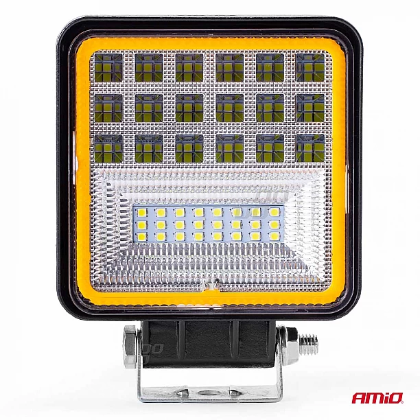 Werklamp AWL12 42 LED FLootlight & Spotlight 9-36V, afm.: 110x110mmm Angel Eyes