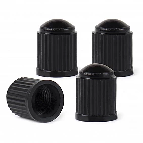 Ventiel dopjes plastic 4 stuks zwart