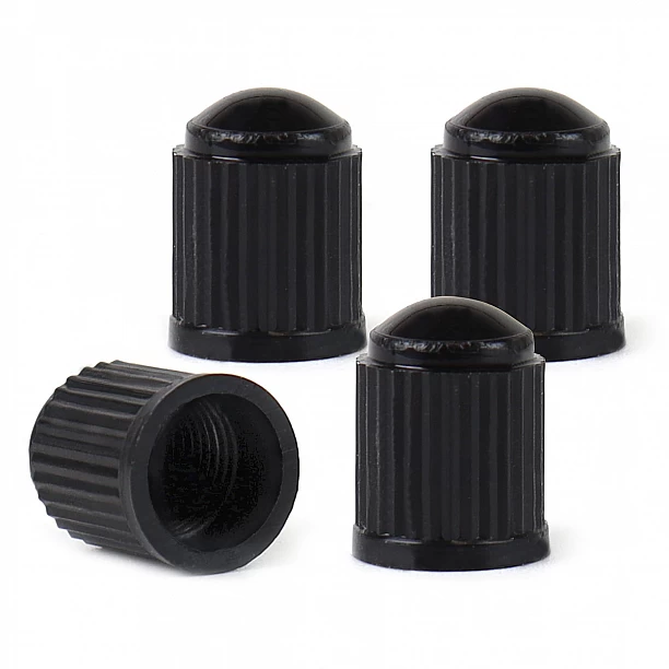 Ventiel dopjes plastic 4 stuks zwart