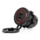 Dual USB C auto lader12/24V 6.0A max rood verlicht Dual USB C auto lader12/24V 6.0A max rood verlicht