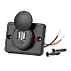 Vierkante waterdichte lader met rode LED-achtergrondverlichting, 2xUSB, 12/24V (64x48mm) Vierkante waterdichte lader met rode LED-achtergrondverlichting, 2xUSB, 12/24V (64x48mm)