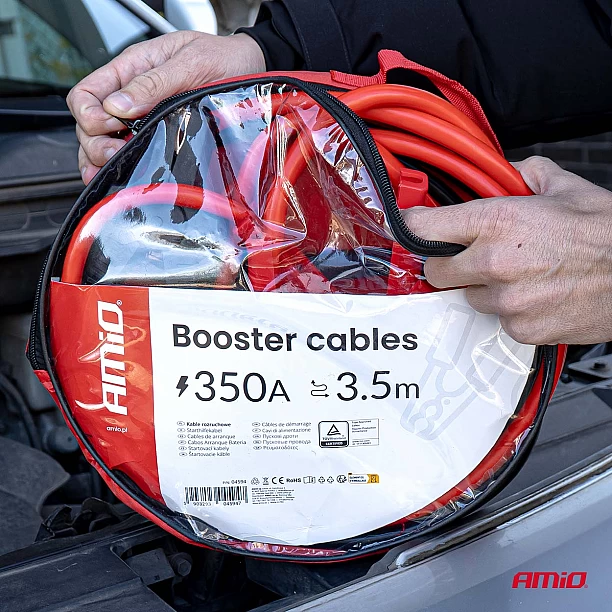 Professionele Startkabelset  350A, lengte 3.5mtr TUV gecertificeerd