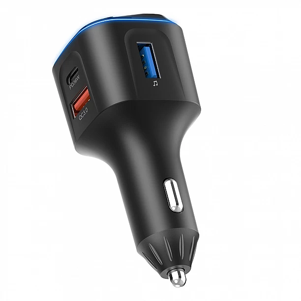 FM Transmitter 1×USB-A 2×USB-C 12V 24V
