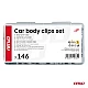 Set met 146stuks Automotive clips en bevestigingspinnen