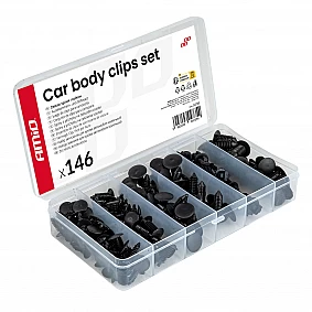 Set met 146stuks Automotive clips en bevestigingspinnen