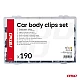 Set met 190stuks Automotive clips en bevestigingspinnen