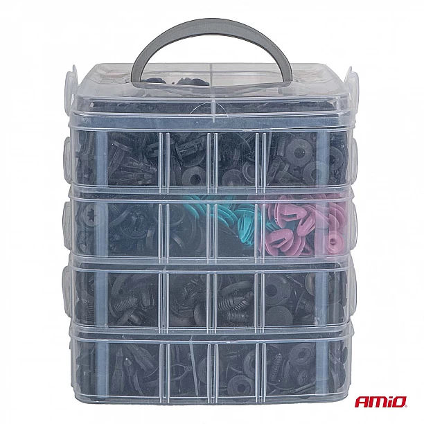 Universele set met 1211stuks Automotive clips plus pinnen en gereedschap