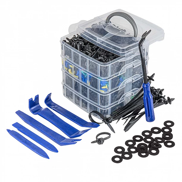 Universele set met 1211stuks Automotive clips plus pinnen en gereedschap