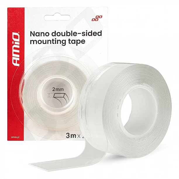 Herbruikbare Nano dubbelzijdige montagetape 20 mm x 3 m x 1 mm