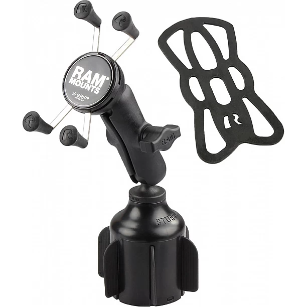 RAM® X-Grip® Large Phone Mount with RAM® Stubby™ Cup Holder Base RAM® X-Grip® Large Phone Mount with RAM® Stubby™ Cup Holder Base