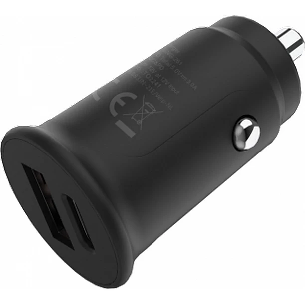 Grab 'n Go - 30W USB-C + USB-A Car Charger - Black Grab 'n Go - 30W USB-C + USB-A Car Charger - Black