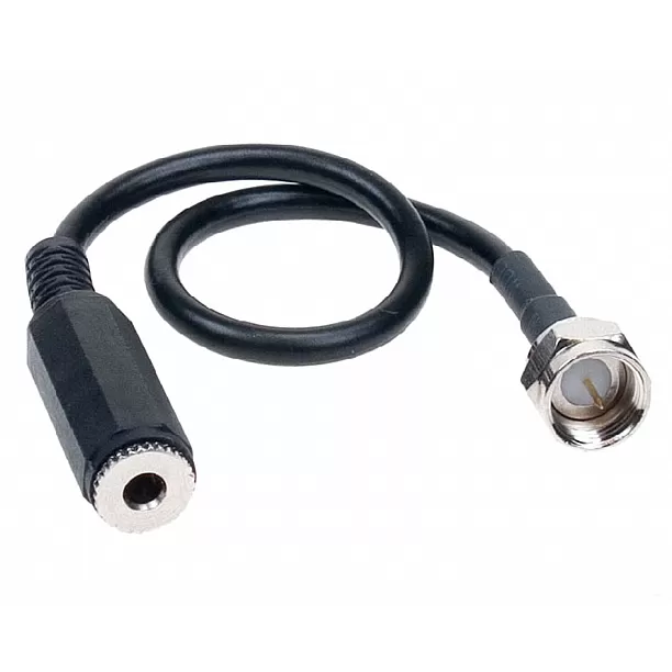 Antenne Adapter F-stekker > 3.5 mm Jackplug Antenne Adapter F-stekker > 3.5 mm Jackplug