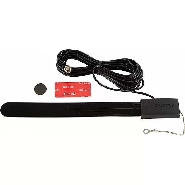 Zelfklevende Glas-antenne DVB-T F connector 5Volt fantoom zwart Zelfklevende Glas-antenne DVB-T F connector 5Volt fantoom zwart