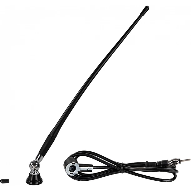 Universele opbouw antenne chroom AM / FM (DAB+ ready), rubber spriet Universele opbouw antenne chroom AM / FM (DAB+ ready), rubber spriet