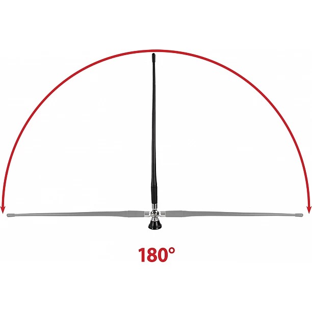 Universele opbouw antenne chroom AM / FM (DAB+ ready), rubber spriet Universele opbouw antenne chroom AM / FM (DAB+ ready), rubber spriet
