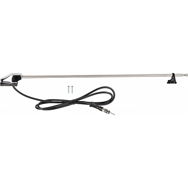 Raamstijl antenne AM/FM chroom 100cm 3 delig uitschuifbaar Raamstijl antenne AM/FM chroom 100cm 3 delig uitschuifbaar