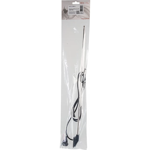 Raamstijl antenne AM/FM chroom 100cm 3 delig uitschuifbaar Raamstijl antenne AM/FM chroom 100cm 3 delig uitschuifbaar