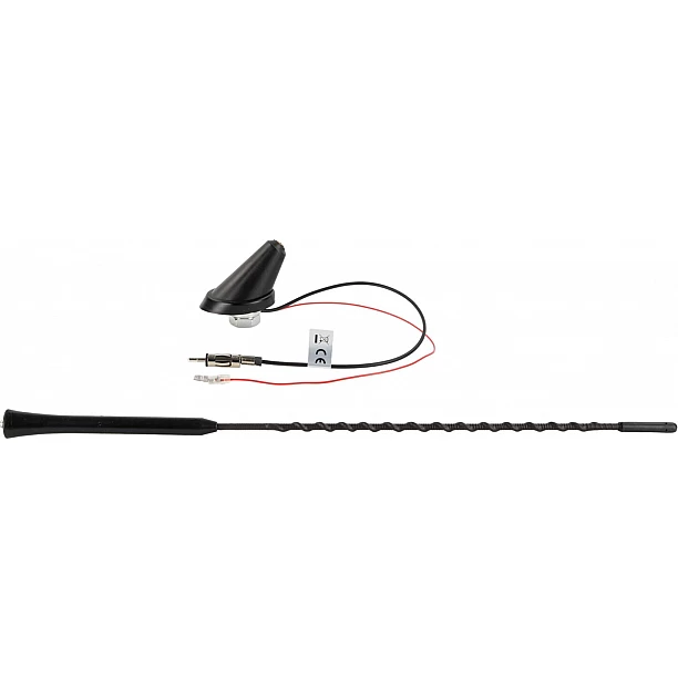 Universele dakantenne 16V AM/FM versterkt (active) 52graden plaatsingshoek Universele dakantenne 16V AM/FM versterkt (active) 52graden plaatsingshoek