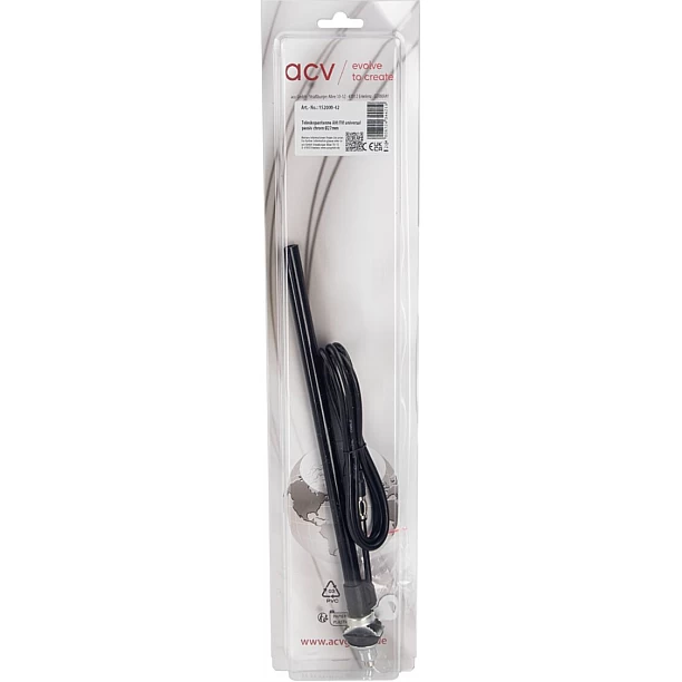 Universele inzinkantenne AM/FM chroom kleine kop (27mm) Universele inzinkantenne AM/FM chroom kleine kop (27mm)