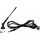 Universele opbouw antenne zwart AM / FM, korte flexibele spriet 14cm Universele opbouw antenne zwart AM / FM, korte flexibele spriet 14cm