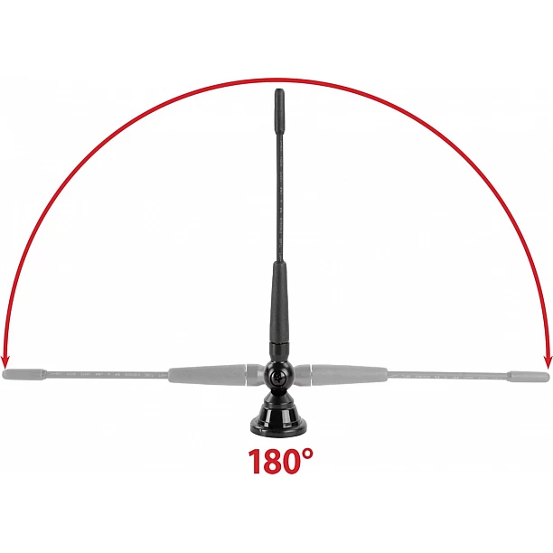 Universele opbouw antenne zwart AM / FM, korte flexibele spriet 14cm Universele opbouw antenne zwart AM / FM, korte flexibele spriet 14cm