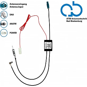 Bad Blankenburg Antennesplitter AM/FM DAB+ Fakra(m)>DIN(m)/SMB(f) passief