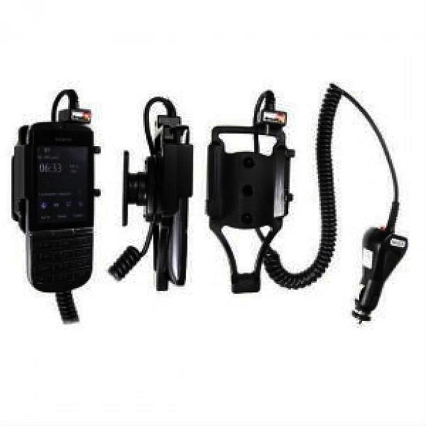 Brodit houder - Nokia Asha 300 Actieve houder met 12/24V lader. Let op: Uitlopend artikel, Kan niet retour!